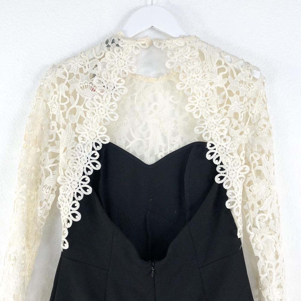 Topshop Black White Lace Top Shorts Romper NWT - Picture 5 of 10